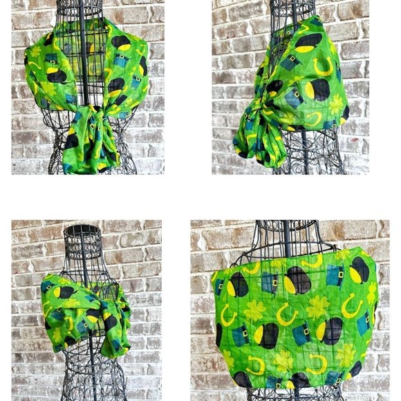 Retro Infinity St Patrick's Scarf Pot of Gold Parade Irish Party 34 L x … - Picture 5 of 12